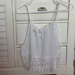 White Mesh Tank Top
